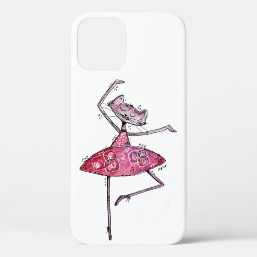 Coques Case-Mate iPhone Chat de danse mignonne et lunatique (Verso)