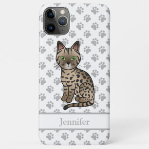 Case-Mate iPhone Case Chat de dessin animé mignon Egyptian Mau Bronze &