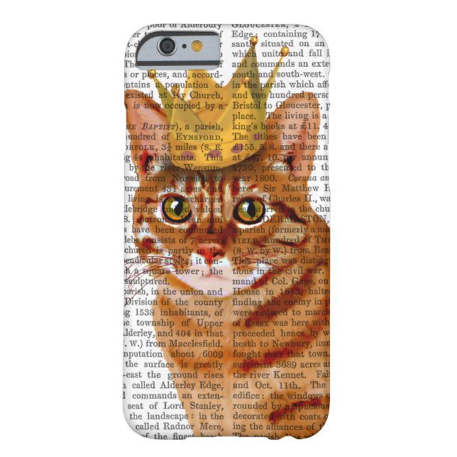 Coques Case-Mate iPhone Chat de gingembre avec couronne (Dos)