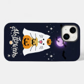 Coques Case-Mate iPhone Chat de Halloween au clair de lune – Nuit effrayan (Verso (horizontal))