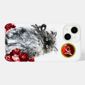 COQUES Case-Mate iPhone CHAT DE LA CUISINE, CUISINE AVEC ROSES ROUGES MONO (Verso (horizontal))