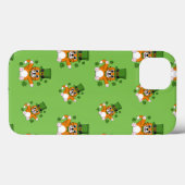 Coques Case-Mate iPhone Chat de la Saint Patrick avec dessin Shamrock (Verso (horizontal))