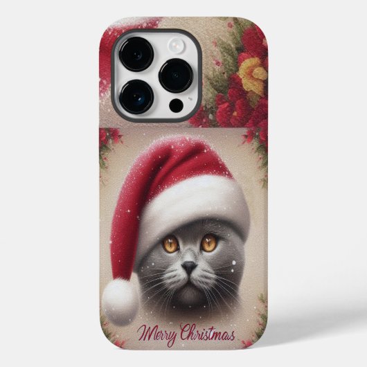 Coques Case-Mate iPhone Chat de Noël Bombay, Joyeux Noël Bombay Kitten (Verso)
