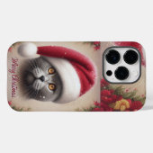 Coques Case-Mate iPhone Chat de Noël Bombay, Joyeux Noël Bombay Kitten (Verso (horizontal))