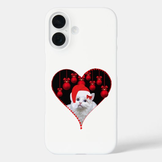 Coques Case-Mate iPhone Chat de Noël - Conception Féline Adorable et Festi (Verso)