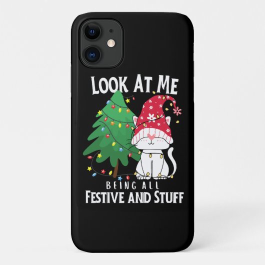 Coques Case-Mate iPhone Chat de Noël drôle de choses (Dos)