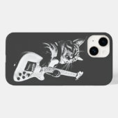 Coques Case-Mate iPhone Chat de Rock Jouant de la Guitare - Chat Guitare D (Verso (horizontal))
