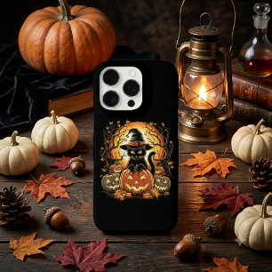 Coques iPhone 16 Pro Chat de sorcière de citrouille de chat noir Hallow