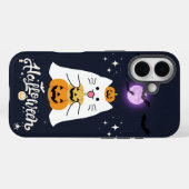 Coques Case-Mate iPhone Chat d'Halloween au clair de lune – Nuit effrayant (Verso (horizontal))