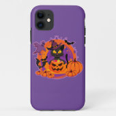 Coques Case-Mate iPhone Chat D'Halloween Et Citrouilles (Dos)