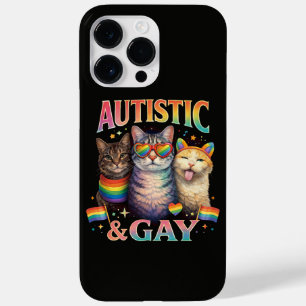 Coque Pour Pour iPhone 14 Pro Max Chat Drôle Autiste Et Gay