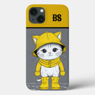 Case-Mate iPhone Case Chat drôle dans les bottes de pluie - Humour de ch