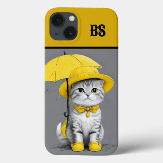 Coques Case-Mate iPhone Chat drôle dans les bottes de pluie - Humour de ch (Verso)