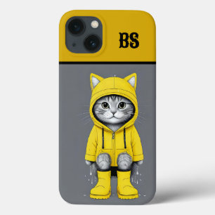 Case-Mate iPhone Case Chat drôle dans les bottes de pluie - Humour de ch