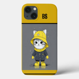 Case-Mate iPhone Case Chat drôle dans les bottes de pluie - Humour de ch
