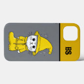 Coques Case-Mate iPhone Chat drôle dans les bottes de pluie - Humour de ch (Verso (horizontal))