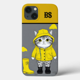 Case-Mate iPhone Case Chat drôle dans les bottes de pluie - Humour de ch