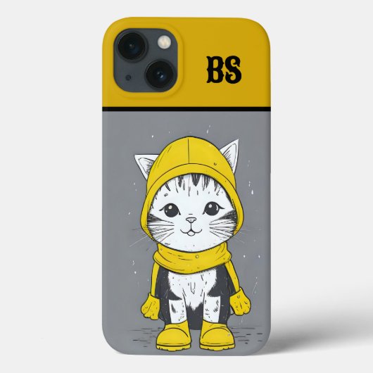 Coques Case-Mate iPhone Chat drôle dans les bottes de pluie - Humour de ch (Verso)