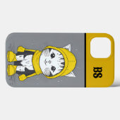 Coques Case-Mate iPhone Chat drôle dans les bottes de pluie - Humour de ch (Verso (horizontal))