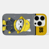 Coques Case-Mate iPhone Chat drôle dans les bottes de pluie - Humour de ch (Verso (horizontal))
