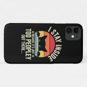 Coques Case-Mate iPhone Chat Drôle Je Reste À L'Intérieur Parce Que C'Est (Dos (Horizontal))