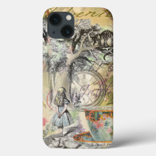 Etui iPhone 13 Chat du Cheshire Alice au Pays des Merveilles Clas