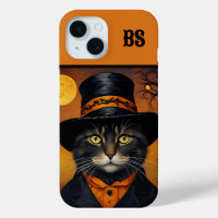 Chat éffrayant d'Halloween caché