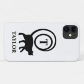 Coques Case-Mate iPhone Chat élégant avec initiale de nom Monogramme Chato (Dos (Horizontal))