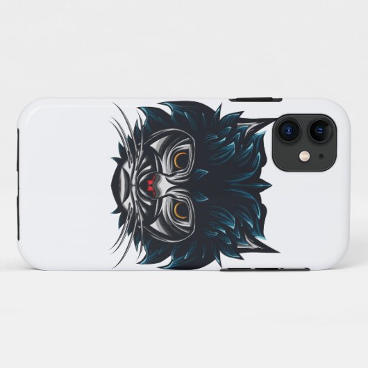 Coques Case-Mate iPhone Chat en colère de style tribal (Dos (Horizontal))