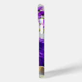 Coques Case-Mate iPhone Chat en fil de pourpre et fleurs (Verso / Gauche)