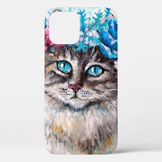 Coques Case-Mate iPhone Chat en fleur de couronne d'huile peinture sur toi (Verso)