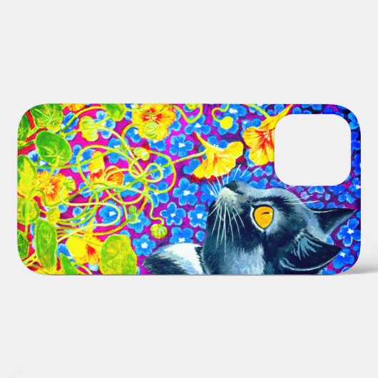 Coques Case-Mate iPhone Chat en fleurs (Verso (horizontal))