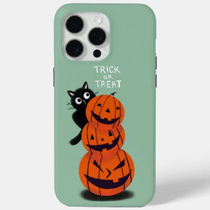 Coque iPhone 15 Pro Max Chat et citrouilles