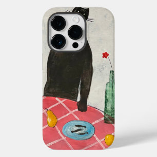 Coque Pour iPhone 14 Pro Chat et poisson