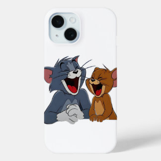 Coque Pour iPhone 15 Chat et Souris Meilleurs Amis de Dessin Animé Clas