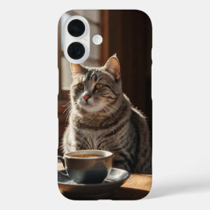 Coques iPhone 16 Chat et vibrations de café