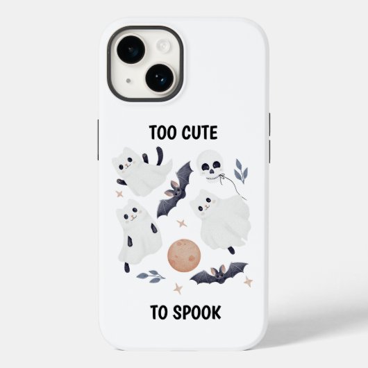 Coques Case-Mate iPhone Chat fantôme mignon Halloween trop mignon pour eff (Verso)