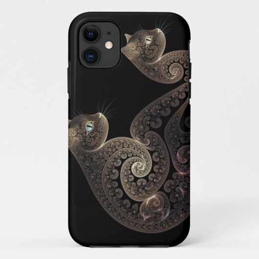 Coques Case-Mate iPhone Chat fractal de Serpentine (Dos)