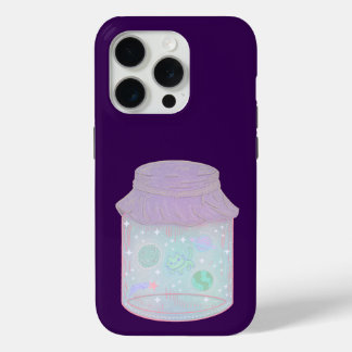 Coque iPhone 15 Pro Chat Galaxie dans un Pot | Art de Chat Kawaii de l