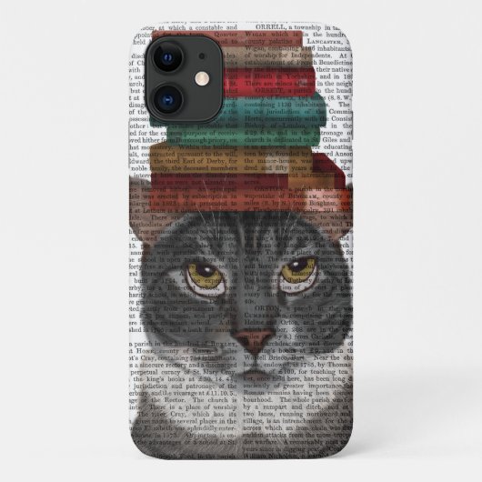Coques Case-Mate iPhone Chat gris avec des livres sur la tête (Dos)