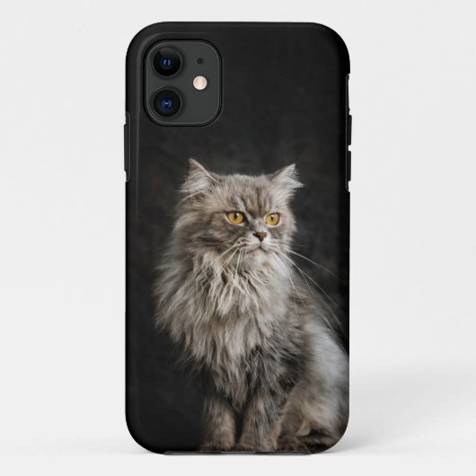 Coques Case-Mate iPhone Chat gris duveteux  (Dos)
