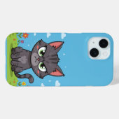 Coques Case-Mate iPhone Chat gris en colère (Verso (horizontal))