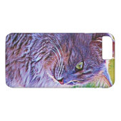Coques Case-Mate iPhone Chat gris graphique magnifique (Dos (Horizontal))