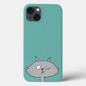 Coques Case-Mate iPhone Chat gris soyeux (Verso)