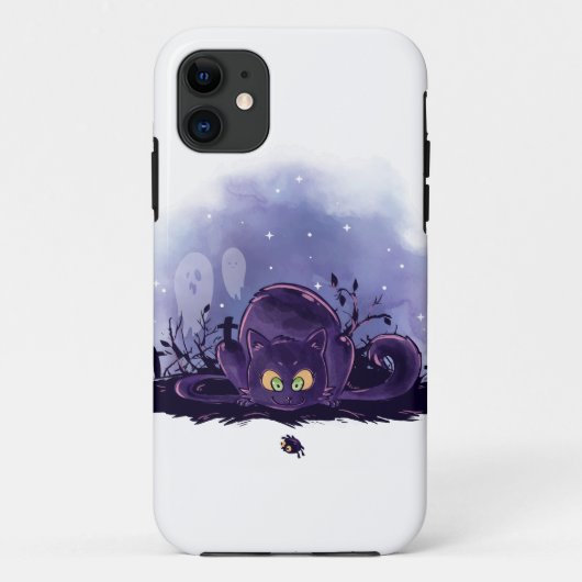 Coques Case-Mate iPhone Chat Halloween aquarelle (Dos)