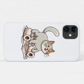 Coques Case-Mate iPhone Chat Jouant avec du Papier Toilette (Dos (Horizontal))