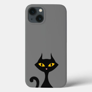 Case-Mate iPhone Case Chat Kitty noir avec Arrière - plan gris