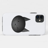 Coques Case-Mate iPhone Chat. Kitty. noir mignon (Dos (Horizontal))