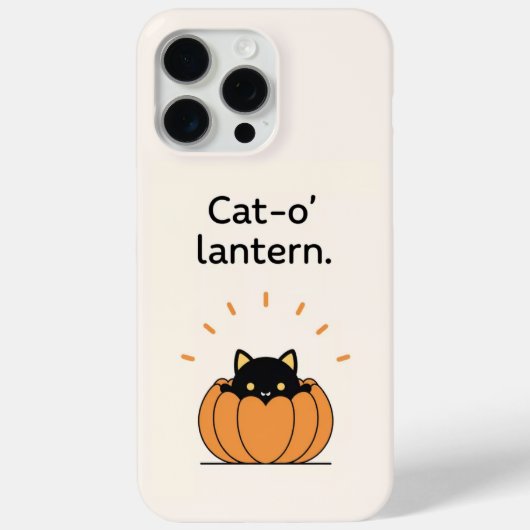 Coques Case-Mate iPhone Chat-Lanterne Chat Noir Citrouille Halloween iPhon (Verso)
