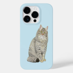Coque Pour iPhone 14 Pro Chat Longhair Tabby